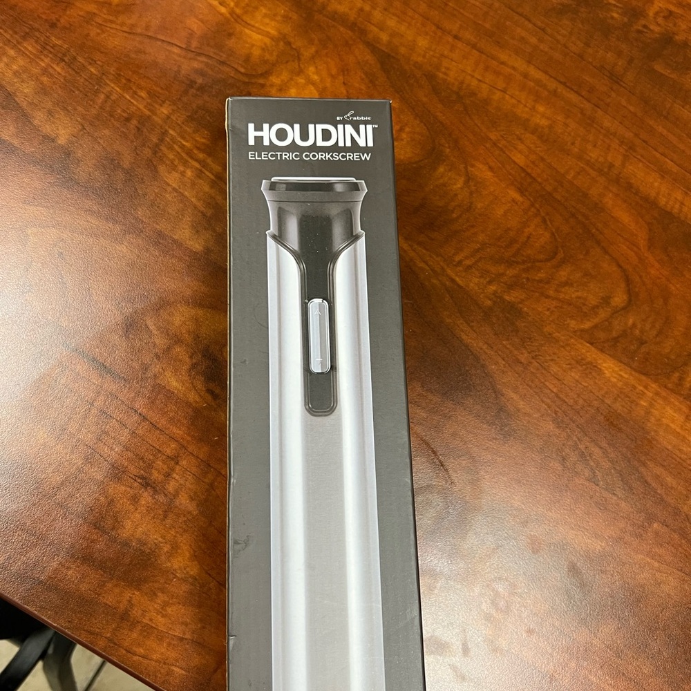 Houdini Electric Corkscrew - Black and Silver